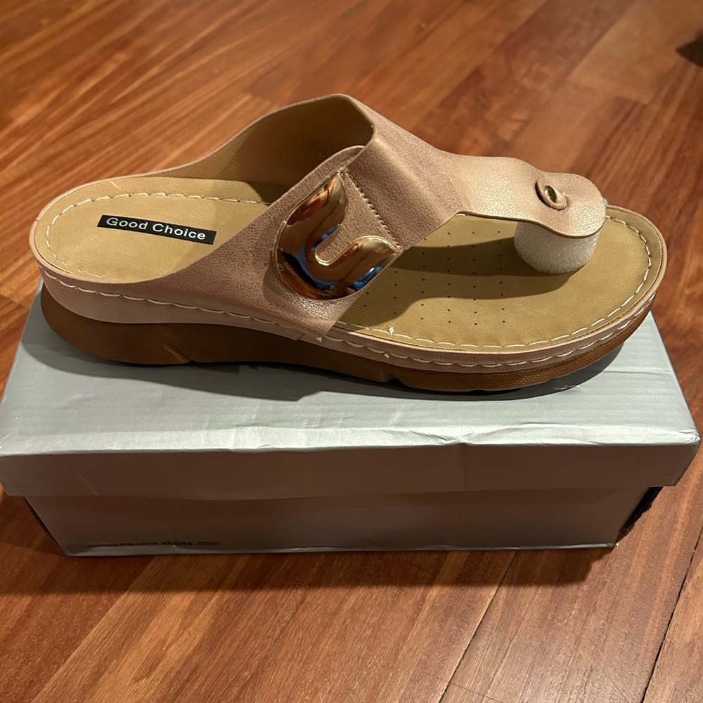 NEW GC Shoes Sam Hardware Comfort Slide Flat Sandals Blush Pink Size 8.5 - Picture 8 of 9
